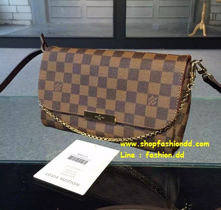 พร้อมส่ง กระเป๋า Louis Vuitton Damier Ebene FAVORITE MM (มิลเลอร์) หนังนิ่ม สวยค่ะ   รูปที่ 1