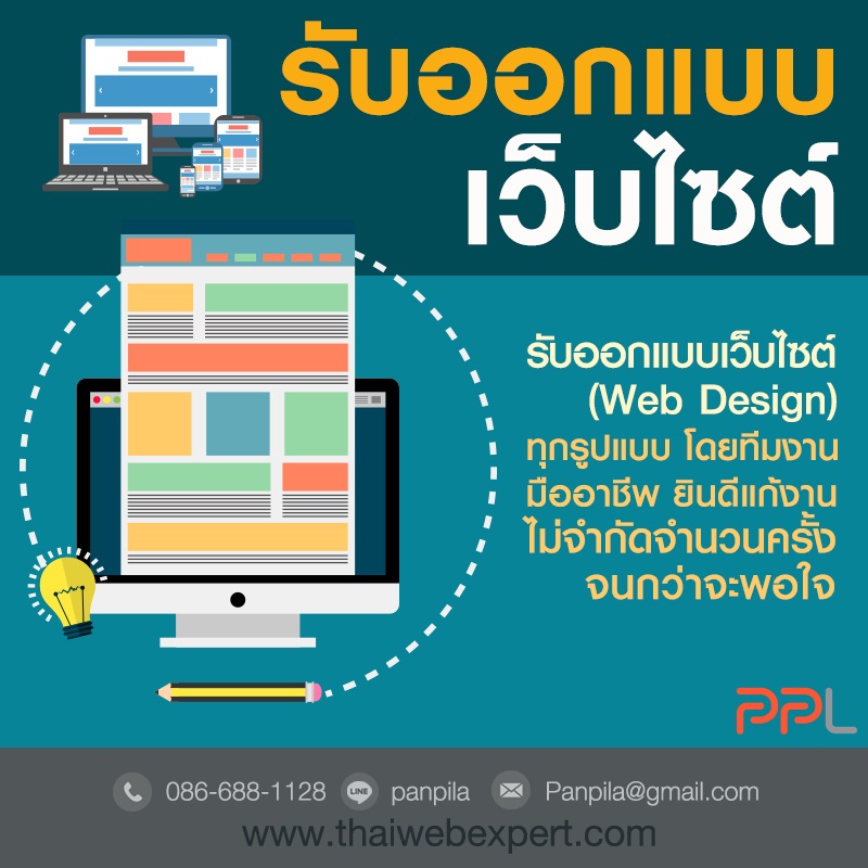 รับออกแบบเว็บไซต์ (WEB DESIGN) ทุกรูปแบบ (โดย ThaiWebExpert) รูปที่ 1