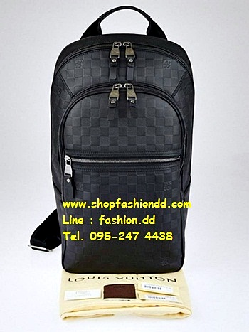 กระเป๋าเป้ Louis Vuitton Onyx Damier Infini Michael NM Leather Backpack Bag (เกรดHi-End)หนัง รูปที่ 1