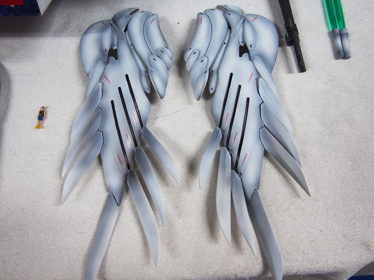 กันพลากันดั้มวิงค์พร้อมทำสีเรียบร้อย Wing Gundam Zero Mobile Suit XXXG-00W0 สเกล 1/100 ของแท้ลิขสิทธิ์Bandai รูปที่ 3