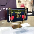 New Gucci with Heart Shoulder Bag (เกรด Hi-End) หนังแท้ รุ่นใหม่ชน Shop มีรูปหัวใจสีแดงบนกระเป๋า