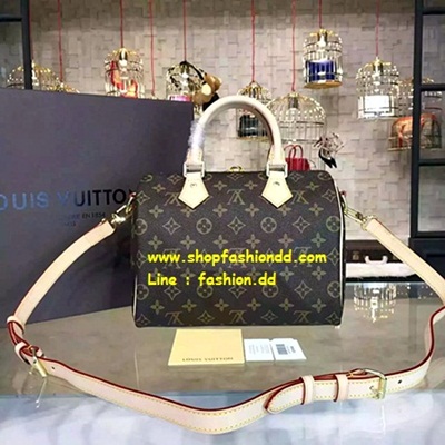 พร้อมส่ง Louis Vuitton Monogram Canvas Speedy 25 มาพร้อมสายสะพาย (เกรด Hi-end) รูปที่ 1