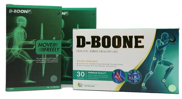D-boon ดีบูน ผลิตภัณฑ์เพื่อกระดูกไขข้อ  ดูแลและฟื้นฟูกระดูกตรงจุด รูปที่ 1