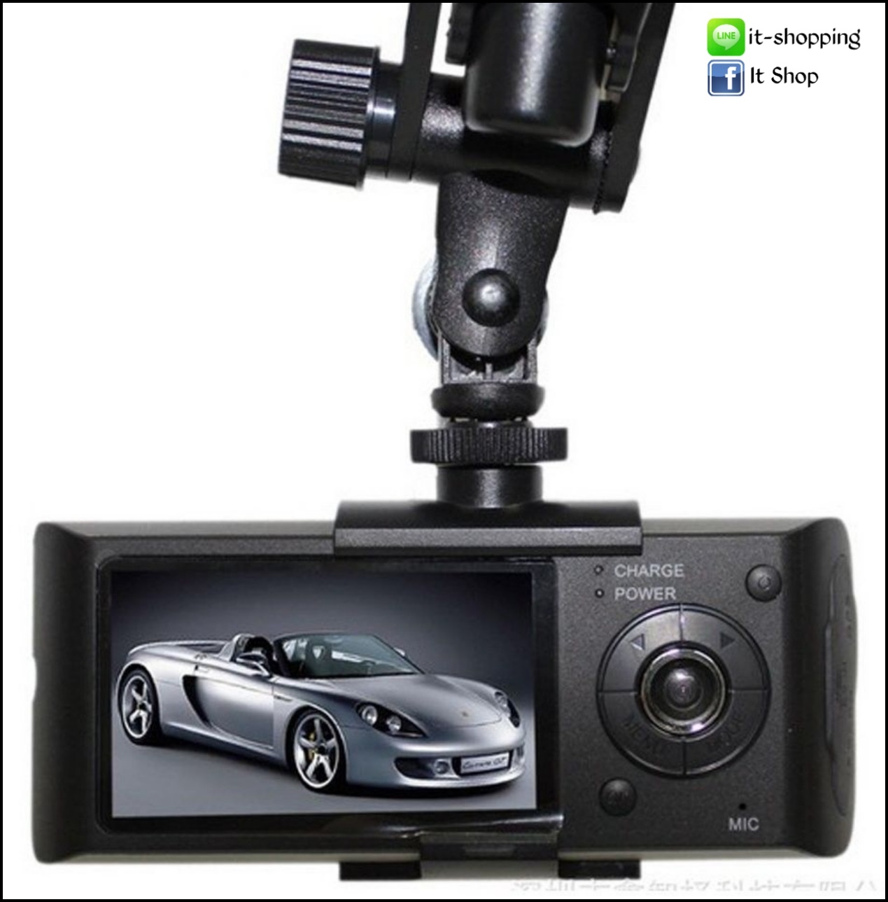 กล้องติดรถยนต์ R300 HD DVR 2 เลนส์ พร้อม GPS รูปที่ 1