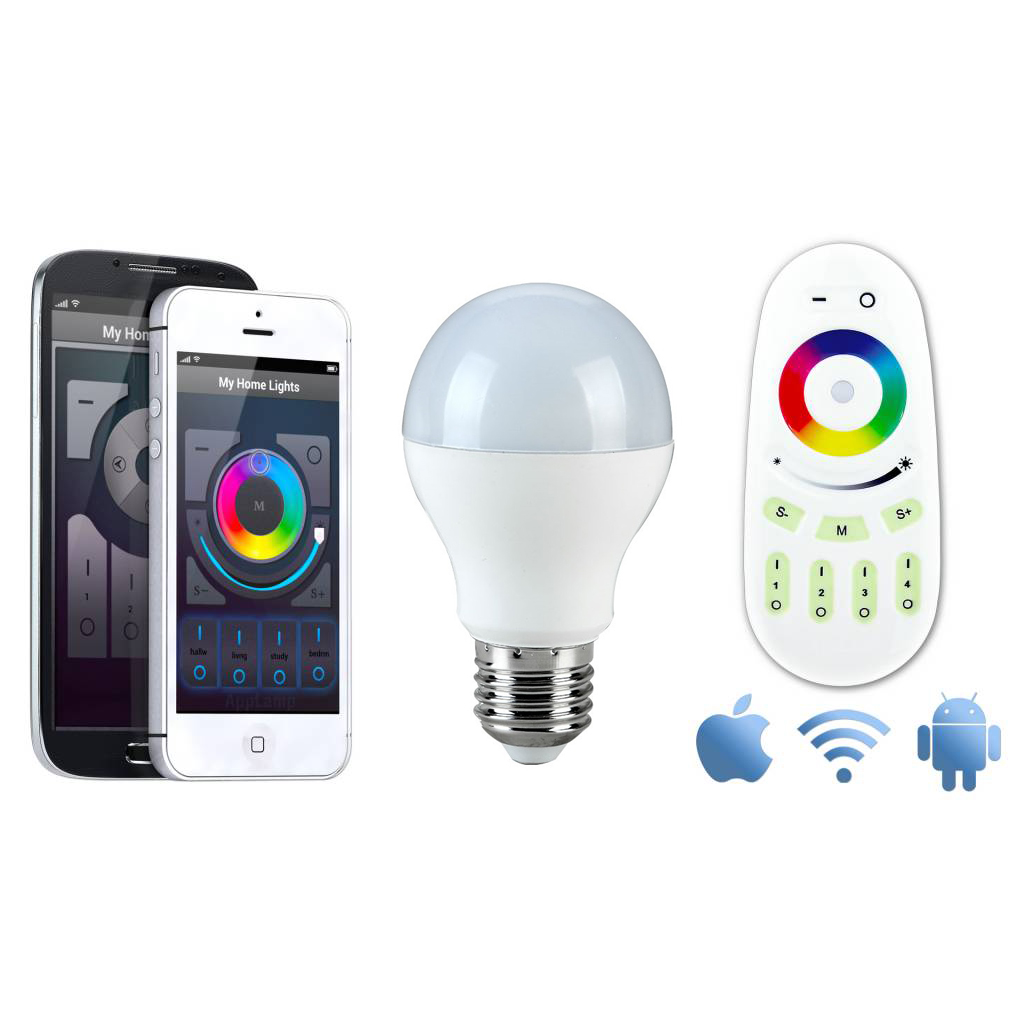 LED Wifi Bulb 6w RGB 4 หลอด พร้อมรีโมทและคอนโทรลเลอร์ รูปที่ 5