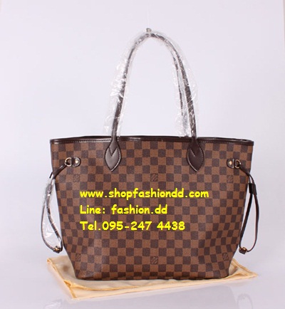 พร้อมส่ง กระเป๋า Louis Vuitton Damier Eben Neverfull MM (เกรดมิลเลอร์) รูปที่ 1