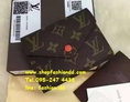 กระเป๋าสตางค์ Louis Vuitton Monogram Canvas Victorine  Wallet หนังแท้ (เกรด Hi-end)  สีแดง