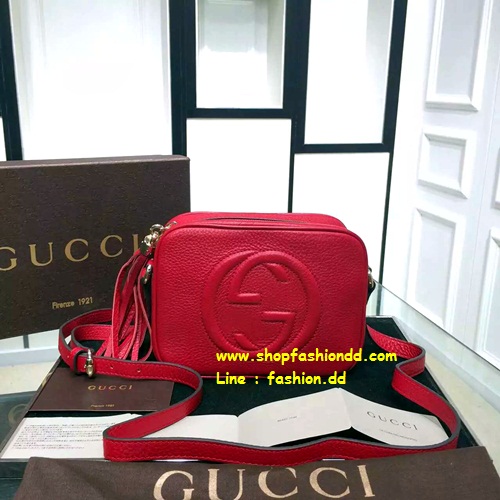 กระเป๋า Gucci HQ Soho Disco Bag in Red Original Leather Bag (เกรด Hi-End)  หนังแท้  รูปที่ 1