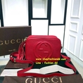 กระเป๋า Gucci HQ Soho Disco Bag in Red Original Leather Bag (เกรด Hi-End)  หนังแท้ 