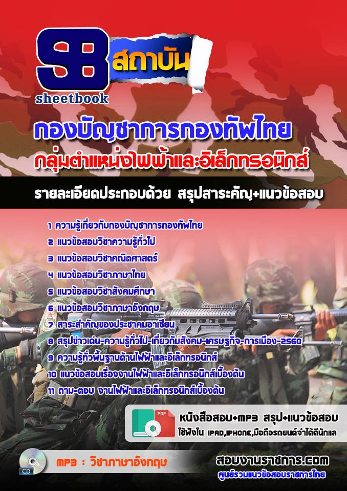 ++Update]**[[ออกบ่อยที่สุด]] กลุ่มตำแหน่งไฟฟ้าและอิเล็กทรอนิกส์ กองทัพไทย รูปที่ 1