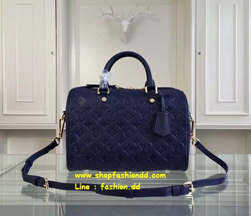 พร้อมส่ง กระเป่า Louis  Vuitton  Speedy Empreinte in Blue Bag หนังแท้ทั้งใบ ขนาด 12 นิ้ว (เกรด Hi-end) รูปที่ 1