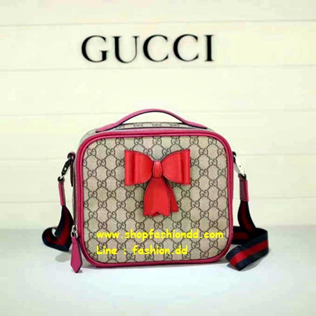 New 2017 Gucci Cross Body Bow in Red Bag (เกรด Hi-end) หนังแท้   รูปที่ 1