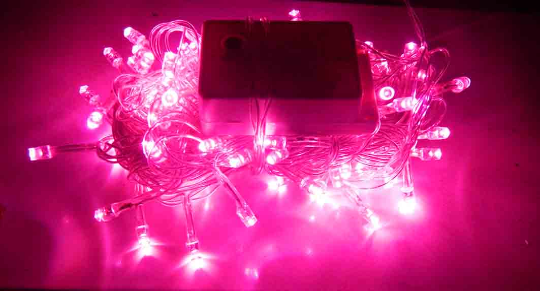 LED ไฟหยดน้ำ 10m. สี Pink รูปที่ 4