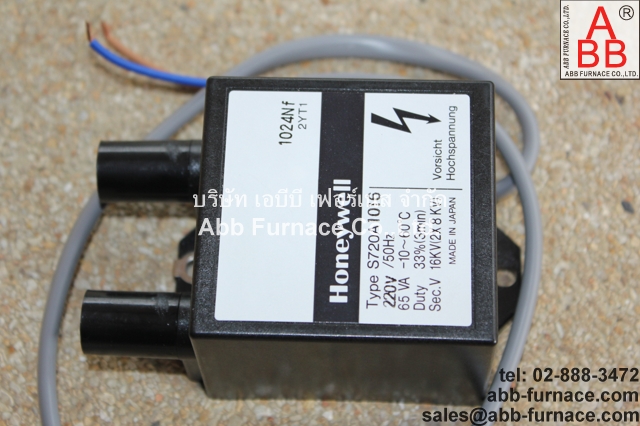 Honeywell Type S720A1016 (ฮันนี่เวลล์) Ignition Tranformer หม้อแปลงสปาร์ค รูปที่ 1