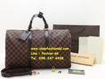 กระเป๋า Louis Vuitton Damier Eben Keepall 45 With Strap Bag (งาน Hi-End) หนังแท้