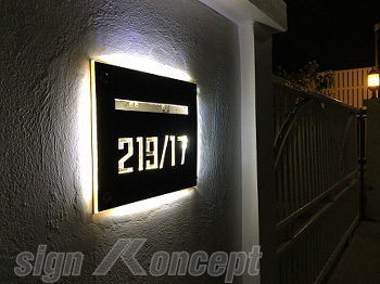  ตู้ไปรษณีย์แบบฝังผนัง พร้อมเลขที่บ้าน รหัส : MB-001 รูปที่ 3