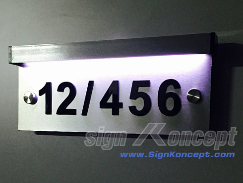ป้ายเลขที่บ้าน มี LED ส่่องสว่างภายใน รหัส : HA-063 รูปที่ 3
