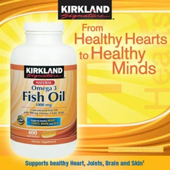 kirkland fish oil 1000 mg. 400 SOFTGELS สกัดจากน้ำมันปลาจากปลาทะเลน้ำลึก รูปที่ 1