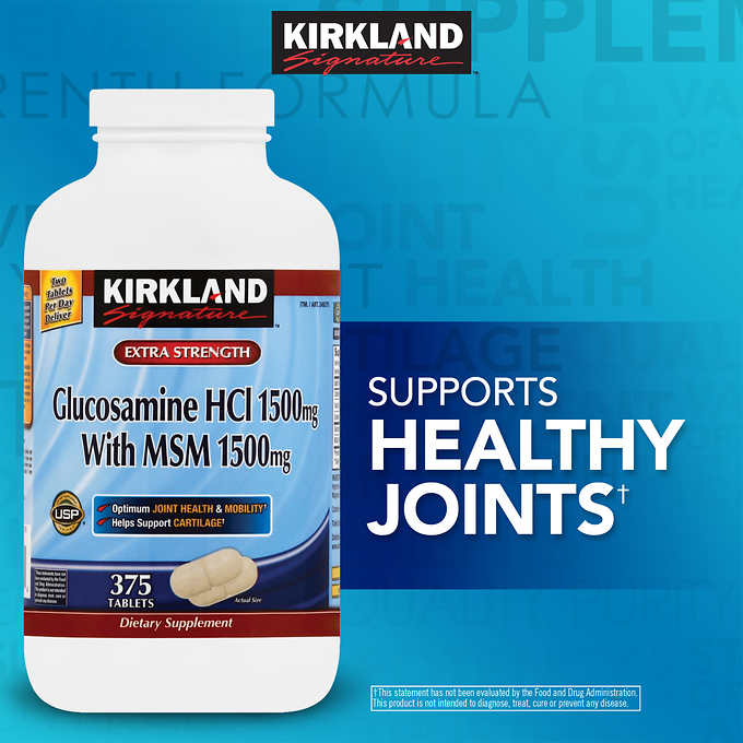 kirkland glucosamine 1500 mg msm 1500 mg complex 375 Tablets บำรุงกระดูก รูปที่ 1