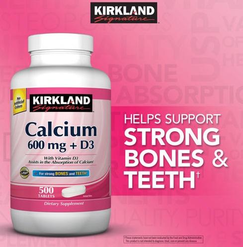 Kirkland Calcium 600 mg. + D3 500 tablets รูปที่ 1