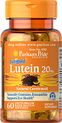 puritan's pride Lutein 20 mg 60 Softgels รูปที่ 1