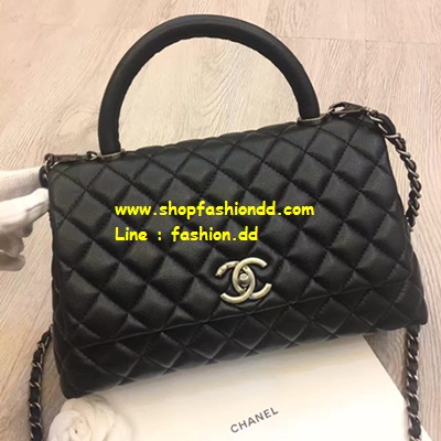 พร้อมส่ง กระเป๋า Chanel Coco Bag หนังคาร์เวี่ยร์ 11 นิ้ว หนังแท้ทั้งใบ (เกรด Hi-end)  รูปที่ 1