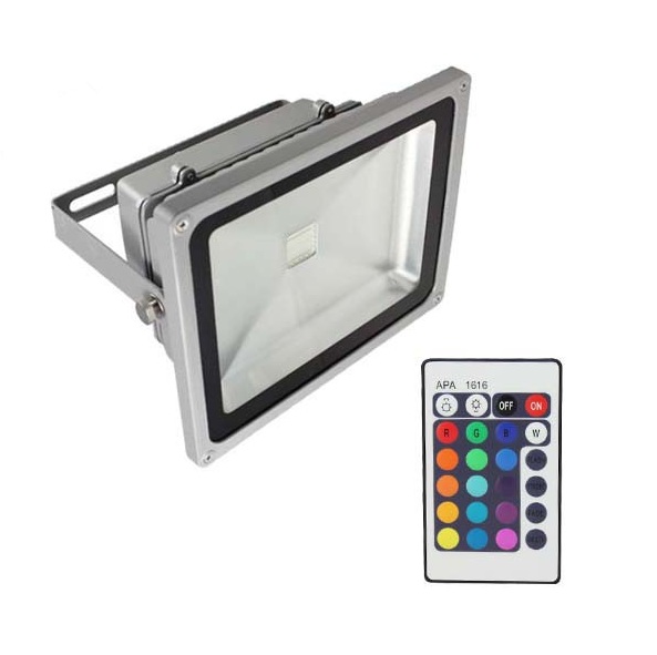 โคมไฟเปลี่ยนสีได้ LED Flood Light RGB 50W พร้อม รีโมท รูปที่ 4