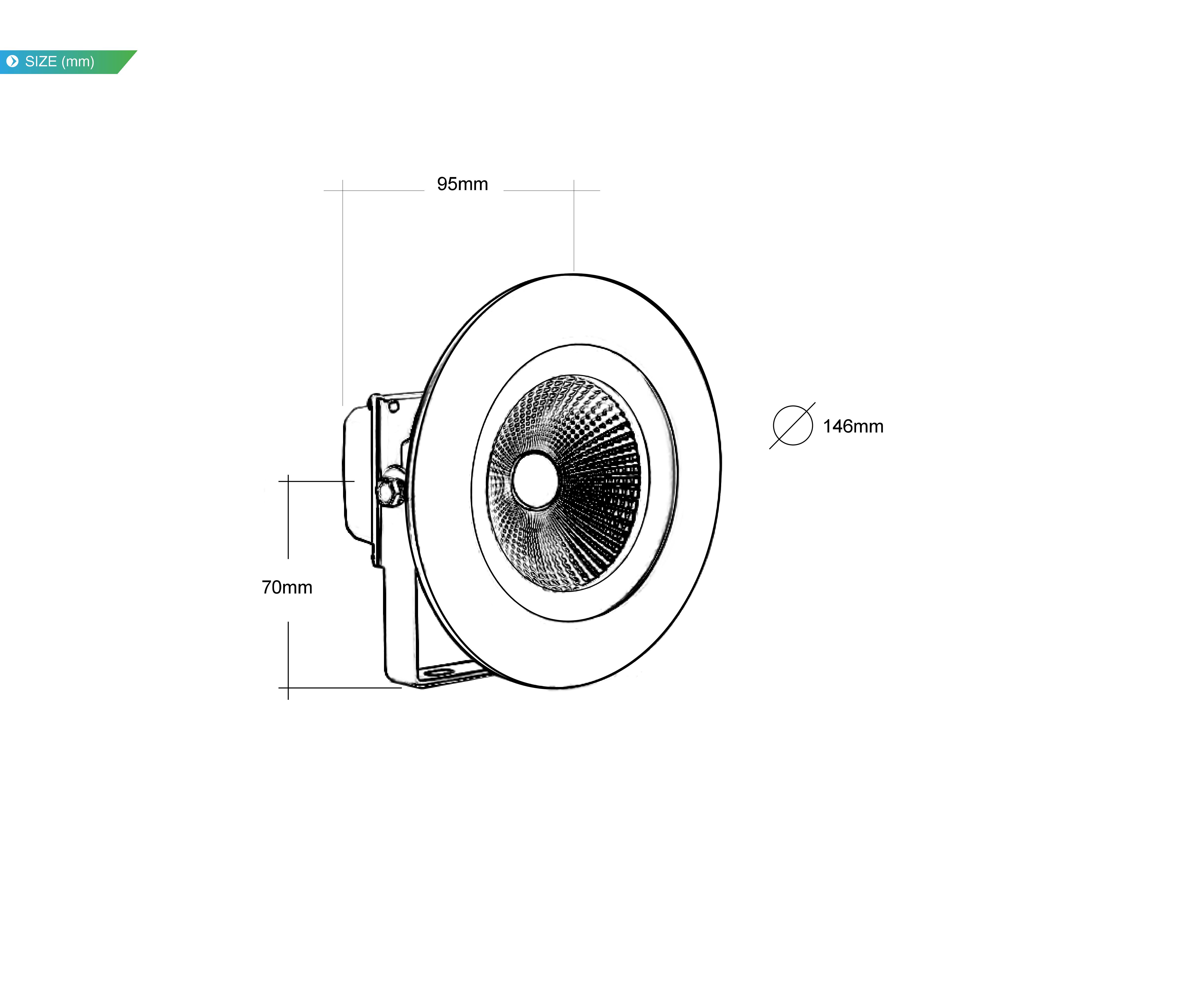 LED Flood light indoor 10w รูปที่ 4
