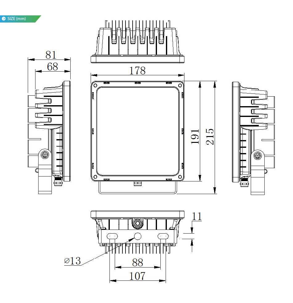 โคมไฟโรงงาน LED Flood Light good quality กันน้ำ 30W รูปที่ 3
