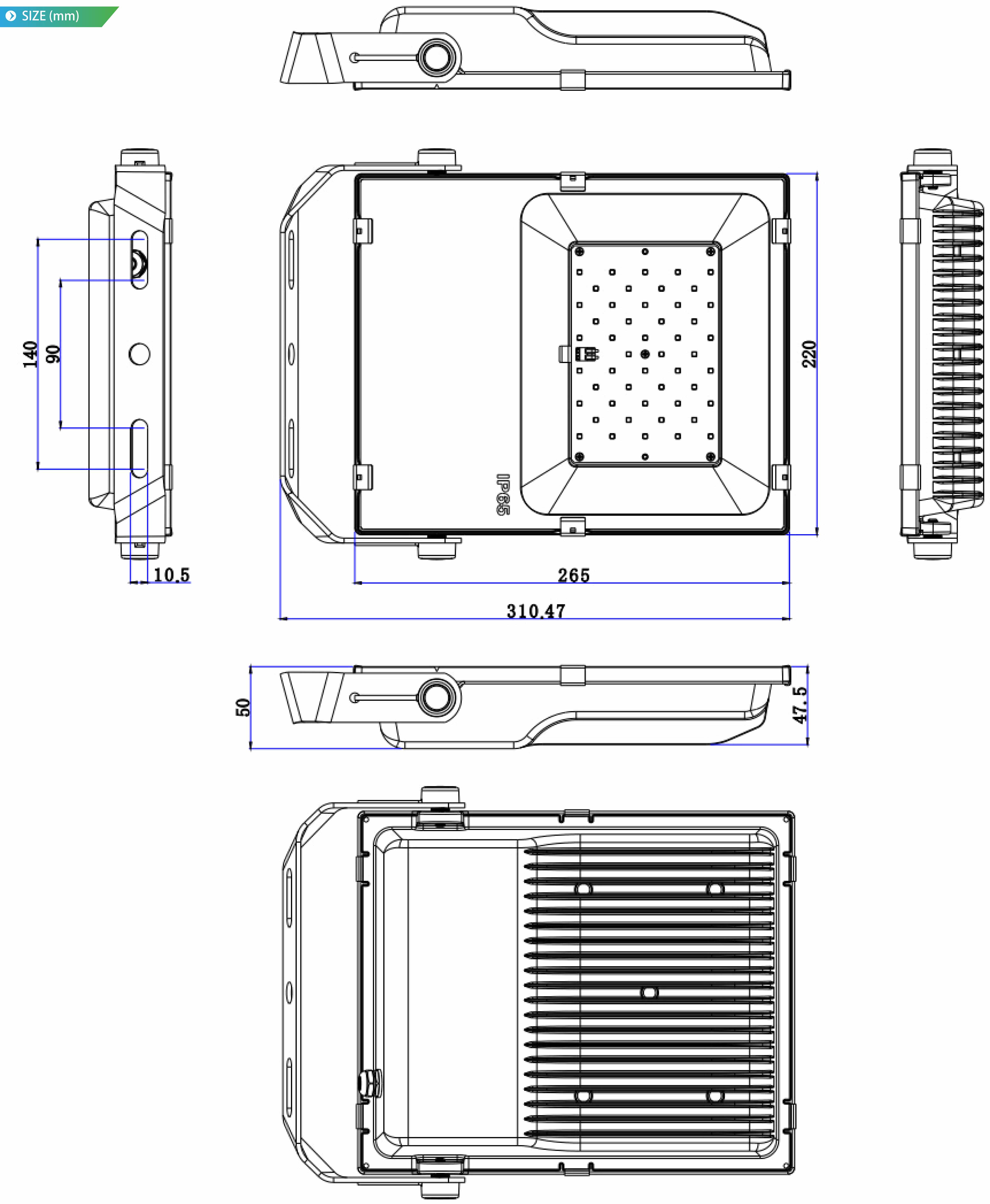 LED Flood Light 50w-Osram รูปที่ 5
