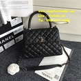 กระเป๋า Chanel Coco in Black Carvier ขนาด 9 นิ้ว  in Carvier (Hi-End) หนังแท้