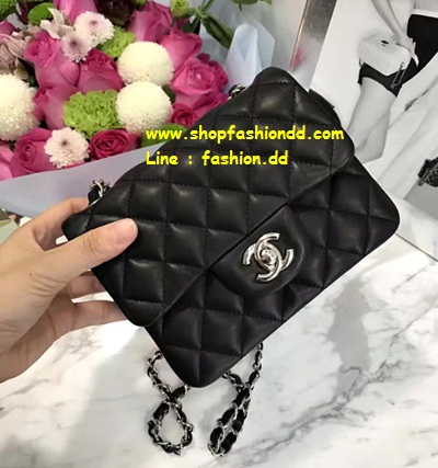 กระเป๋า Chanel Mini 7 นิ้ว สีดำ อะไหล่ทอง หนังแลมป์ หนังแท้ทั้งใบ (งานเกรด Hi-End)  รูปที่ 1