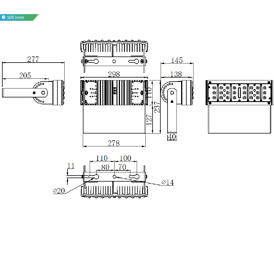 โคมไฟปั๊มน้ำมัน LED Cantopy light 60W Cree Meanwell รูปที่ 5