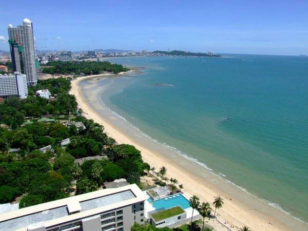 Condominium For Rent Park Beach Condominium Private Beach, North Pattaya, Spectacular view, 26th floor, 174 Sq.m.,Corner unit, 3 Beds., 2 Baths., 1 Hall., 3 Balconies., Fully Furnished.  For Rent 70,000 baht/m. Call : Phattirarat 081-9859973 Id line : kam01092512 รูปที่ 1