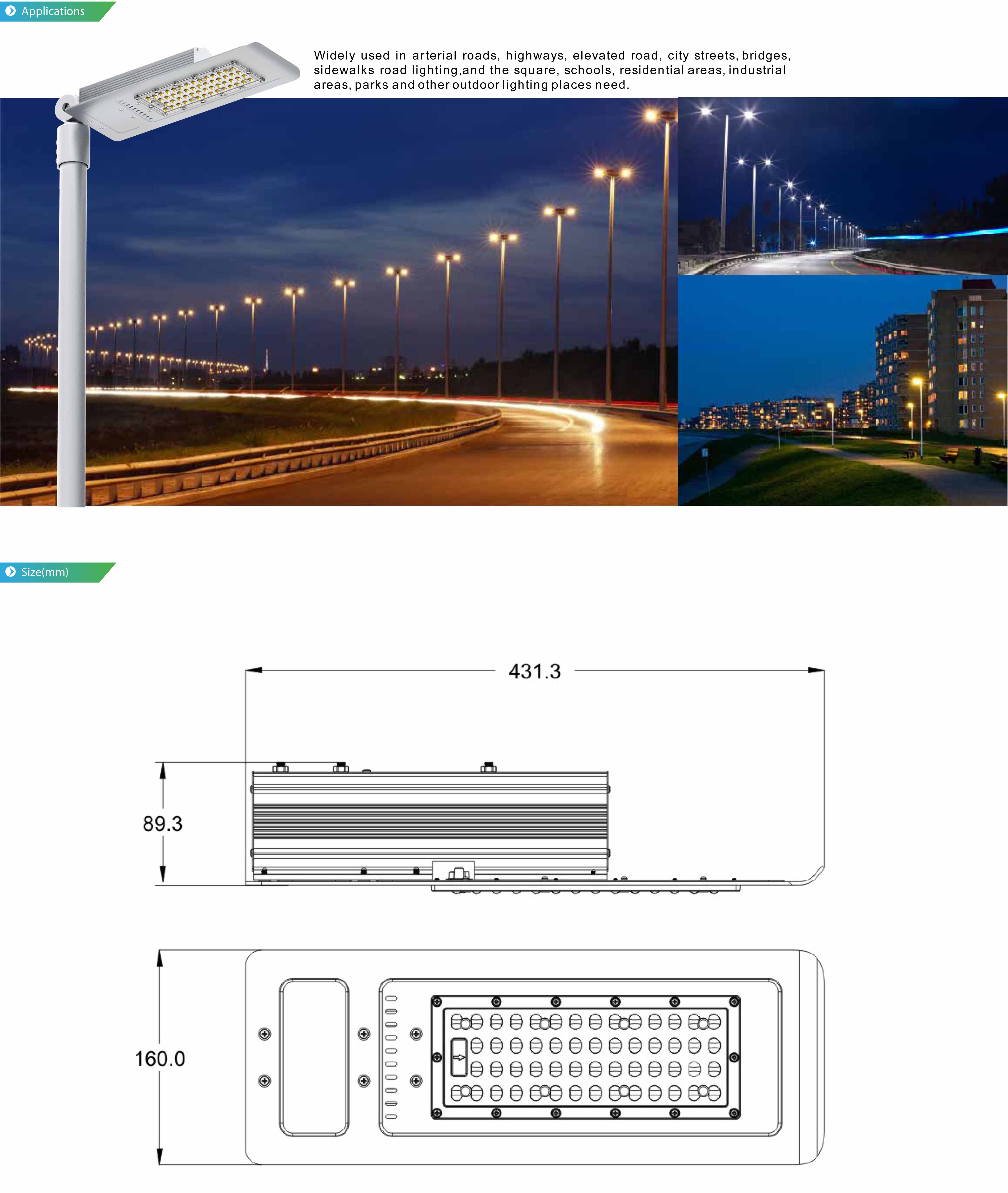 โคมไฟถนน LED Street Light 50W IP67 รูปที่ 5