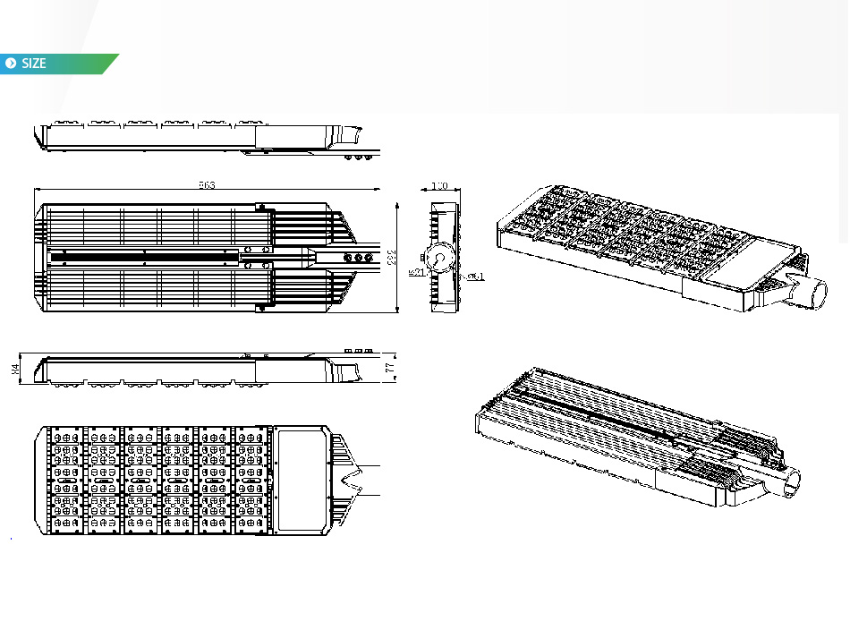 โคมไฟถนน LED Street Light Module 300W รูปที่ 4