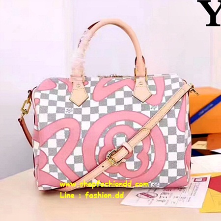 พร้อมส่ง สีมาใหม่ Louis Vuitton Damier Eben Speedy 30 With Shoulder Strap (เกรด Hi-end)  รูปที่ 1