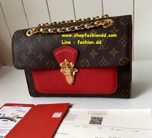 กระเป๋า New Louis Vuitton Monogram Canvas in Red with Gold Hardware Bag (เกรด Hi-End) หนังแท้มาใหม่ -- มาใหม่ล่าสุด รูปที่ 1