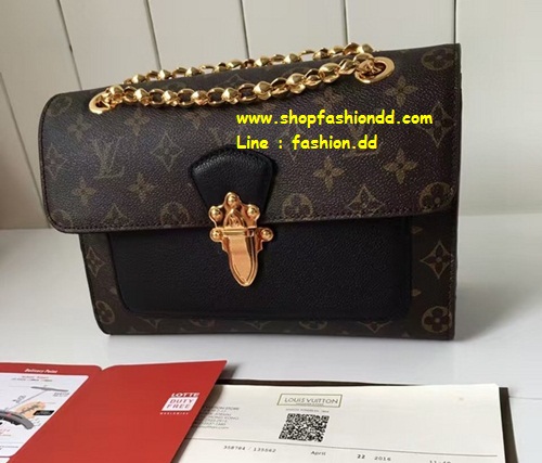 กระเป๋า New Louis Vuitton Monogram Canvas in Black with Gold Hardware Bag (เกรด Hi-End) หนังแท้มาใหม่  รูปที่ 1