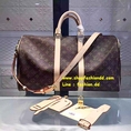 กระเป๋า Louis Vuitton Monogram Canvas Keepall 55 With Strap Bag (เกรด Hi-End) หนังแท้