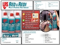 Red&Redi Muti-Purpose Red Greaseสเปรย์จาระบีสีแดงหล่อลื่น ทนความร้อนสูงให้การหล่อลื่นที่ดีเยี่ยมป้องกันการเกิดสนิมและการกัดกร่อนจากสนิม