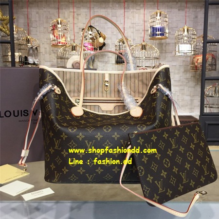 กระเป๋า Louis Vuitton Damier Neverfull MM Size (เกรด Hi-end) หนังแท้   รูปที่ 1