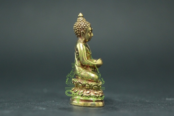 พระกริ่งอุ้มบาตร สูง 3.3 ซ.ม. เนื้อทองเหลือง เนื้อสำริด ขัดเงา 130.- โรงหล่อ 54 พุทธคุณ รูปที่ 4