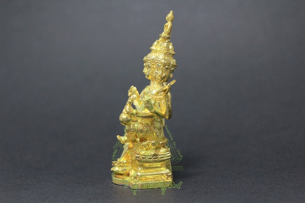 พระประเจก สูง 3 ซ.ม. นื้อทองเหลือง ชุบเงิน 100.- โรงหล่อ 54 พุทธคุณ รูปที่ 4