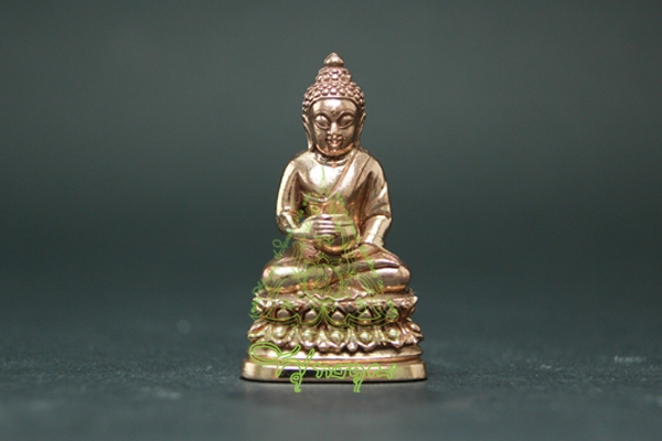 พระกริ่งอุ้มบาตร สูง 3.3 ซ.ม. เนื้อทองเหลือง เนื้อสำริด ขัดเงา 130.- โรงหล่อ 54 พุทธคุณ รูปที่ 5