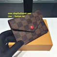 ใหม่ กระเป๋าสตางค์ Louis Vuitton Monogram Canvas Victorine in Red Wallet หนังแท้ (เกรด Hi-end)หนังแท้ สวยมากค่ะ