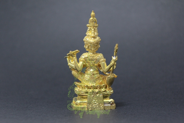 พระประเจก สูง 3 ซ.ม. นื้อทองเหลือง ชุบเงิน 100.- โรงหล่อ 54 พุทธคุณ รูปที่ 3