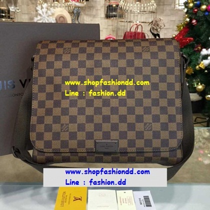 พร้อมส่ง Louis Vuitton Damier Ebend District MM Messenger Bags หนังแท้ (Hi-end)   รูปที่ 1