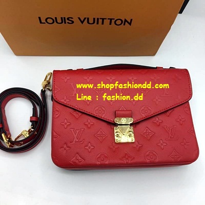 New Louis Vuitton Pochette Metis Monogram Empreinte ฺin Red Bag (Hi-end) หนังแท้ สีสวยมากค่ะ รูปที่ 1