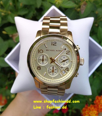 ของแท้  MICHAEL KORS LADIES WATCH ขนาด 38 mm. เป็นของแท้ 100%  สายสแตนเลสแท้ งานสวย ละเอียด ยิงเลเซอร์แบรนด์ MK ชัดเจนทุกจุด    สอบถามราคา แอด LINE : fashion.dd รูปที่ 1